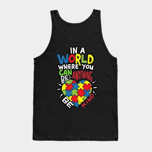 Autism Be Kind Kindness Tank Top